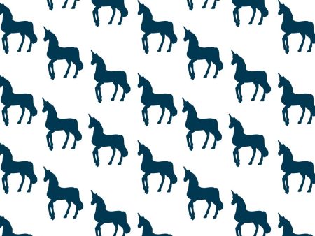 Unicorns  Wallpaper by Barbie™ - Navy on White Cheap