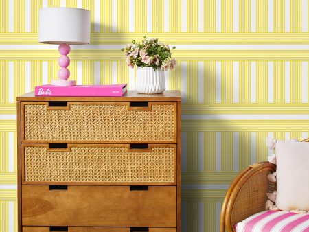 Roman Holiday Grid  Wallpaper by Barbie™ - Daffodil Supply