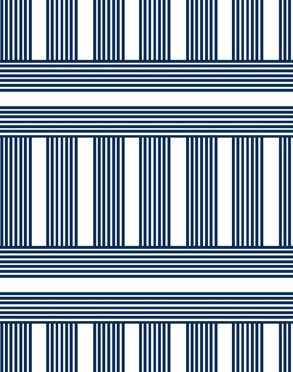 Roman Holiday Grid  Wallpaper by Barbie™ - Navy For Discount