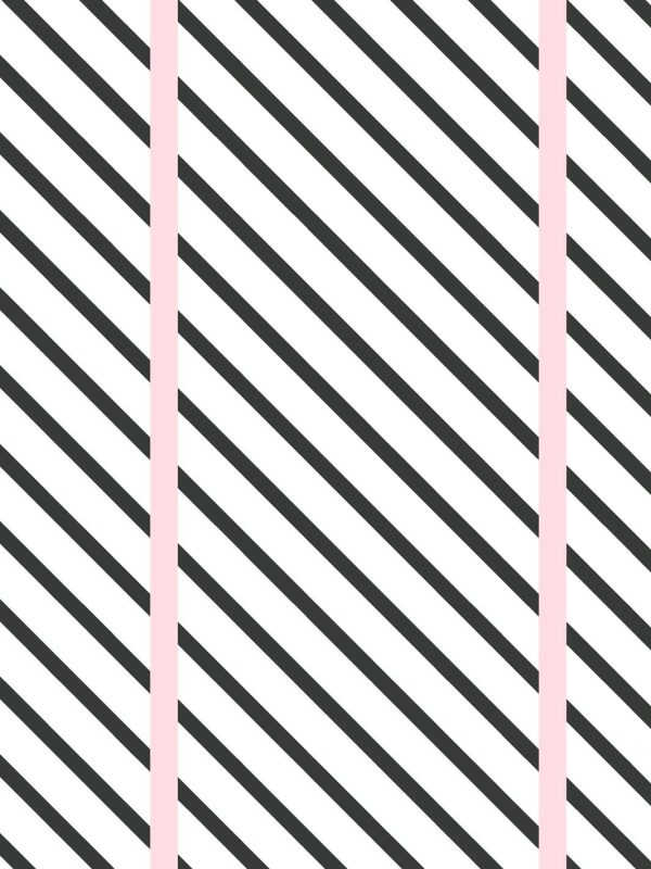 Barbie™ Dreamhouse Stripes  Wallpaper by Barbie™ - Charcoal Pink Sale