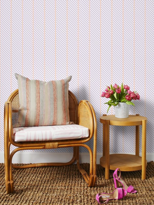 Barbie™ Dreamhouse Stripes  Wallpaper by Barbie™ - Lavender Supply