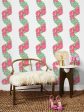 Groovy Floral Stripe  Wallpaper by Barbie™ - Berry Supply