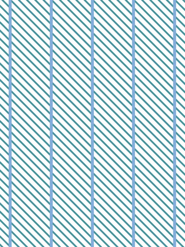 Barbie™ Dreamhouse Stripes  Wallpaper by Barbie™ - Teal Blue Fashion