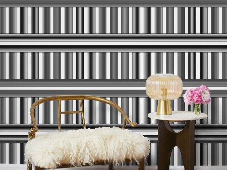 Roman Holiday Grid  Wallpaper by Barbie™ - Black Hot on Sale