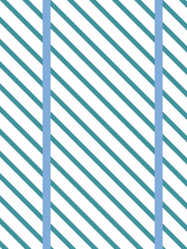 Barbie™ Dreamhouse Stripes  Wallpaper by Barbie™ - Teal Blue Fashion