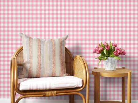 Barbie™ Gingham  Wallpaper by Barbie™ - Bubblegum Supply