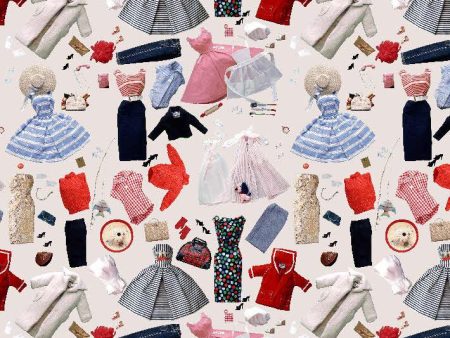 Vintage Accessories  Wallpaper by Barbie™ - Oyster Hot on Sale