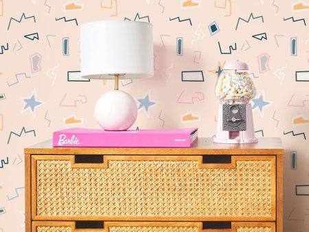 Barbie™ Dreamhouse Doodle  Wallpaper by Barbie™ - Peach Supply