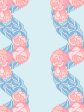 Groovy Floral Stripe  Wallpaper by Barbie™ - Baby Blue Online now