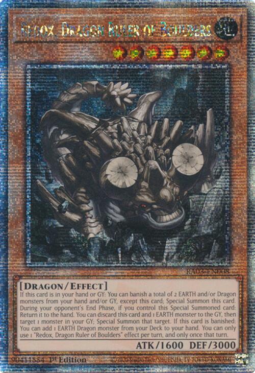 Redox, Dragon Ruler of Boulders (Quarter Century Secret Rare) [RA03-EN008] Quarter Century Secret Rare For Discount