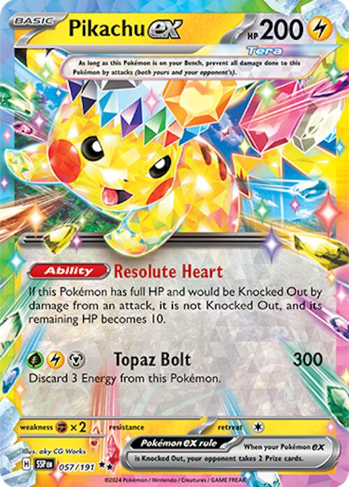 Pikachu ex (057 191) [Scarlet & Violet: Surging Sparks] Online Hot Sale