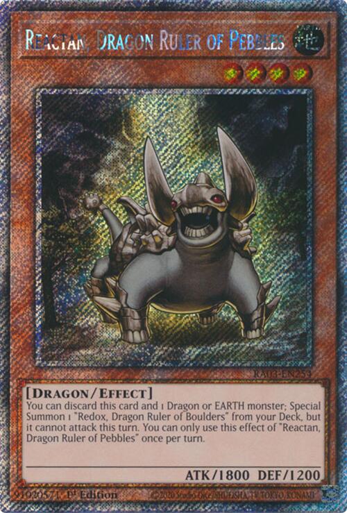 Reactan, Dragon Ruler of Pebbles (Platinum Secret Rare) [RA03-EN254] Platinum Secret Rare For Cheap